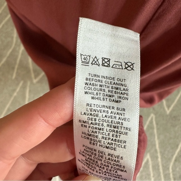 ASOS Dusty Rose Faux Wrap Midi Length Skirt - Picture 8 of 8